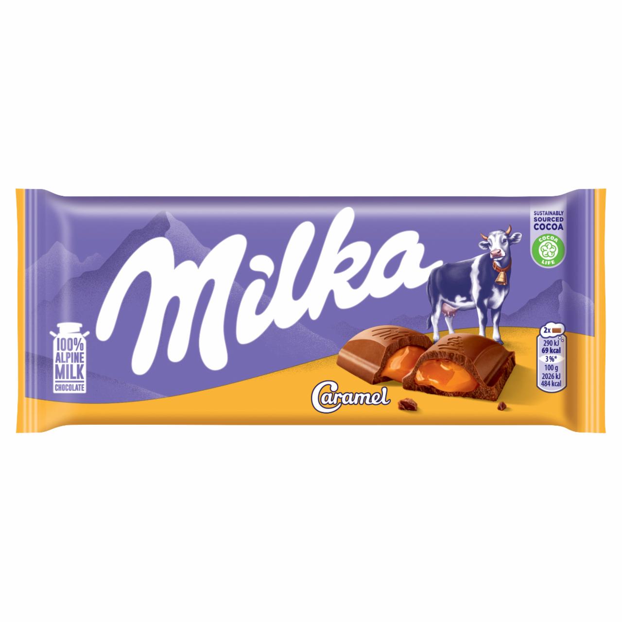 Фото - Шоколад Мілка молочний з карамеллю Milka