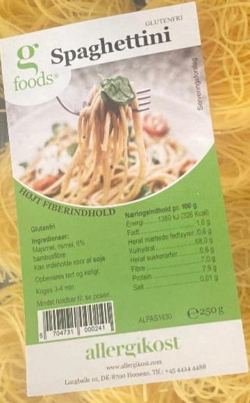 Фото - Spaghettini G foods