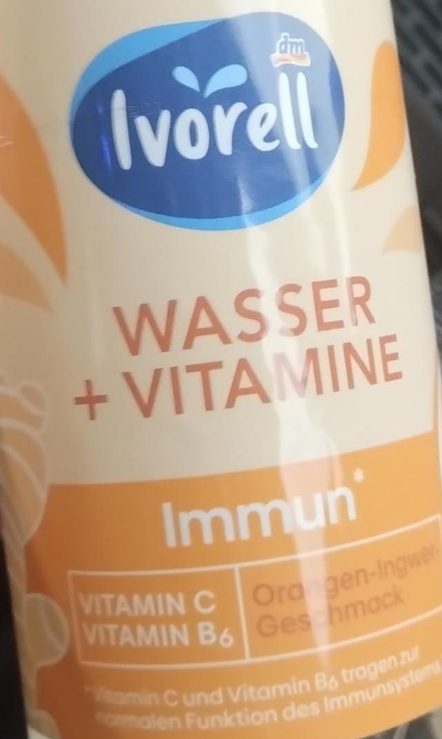 Фото - Wasser + vitamine immun orange ingwer Ivorell