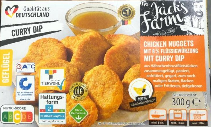 Фото - Chicken nuggets mit 8% flüssigwürzung mit curry dip Jack's Farm