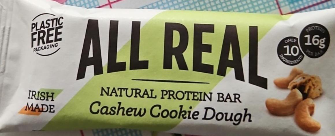 Фото - Cashew cookie dough natural protein bar All real