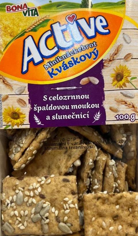 Фото - Active miniknäckebrot kváskový špaldová múka a slnečnica Bonavita