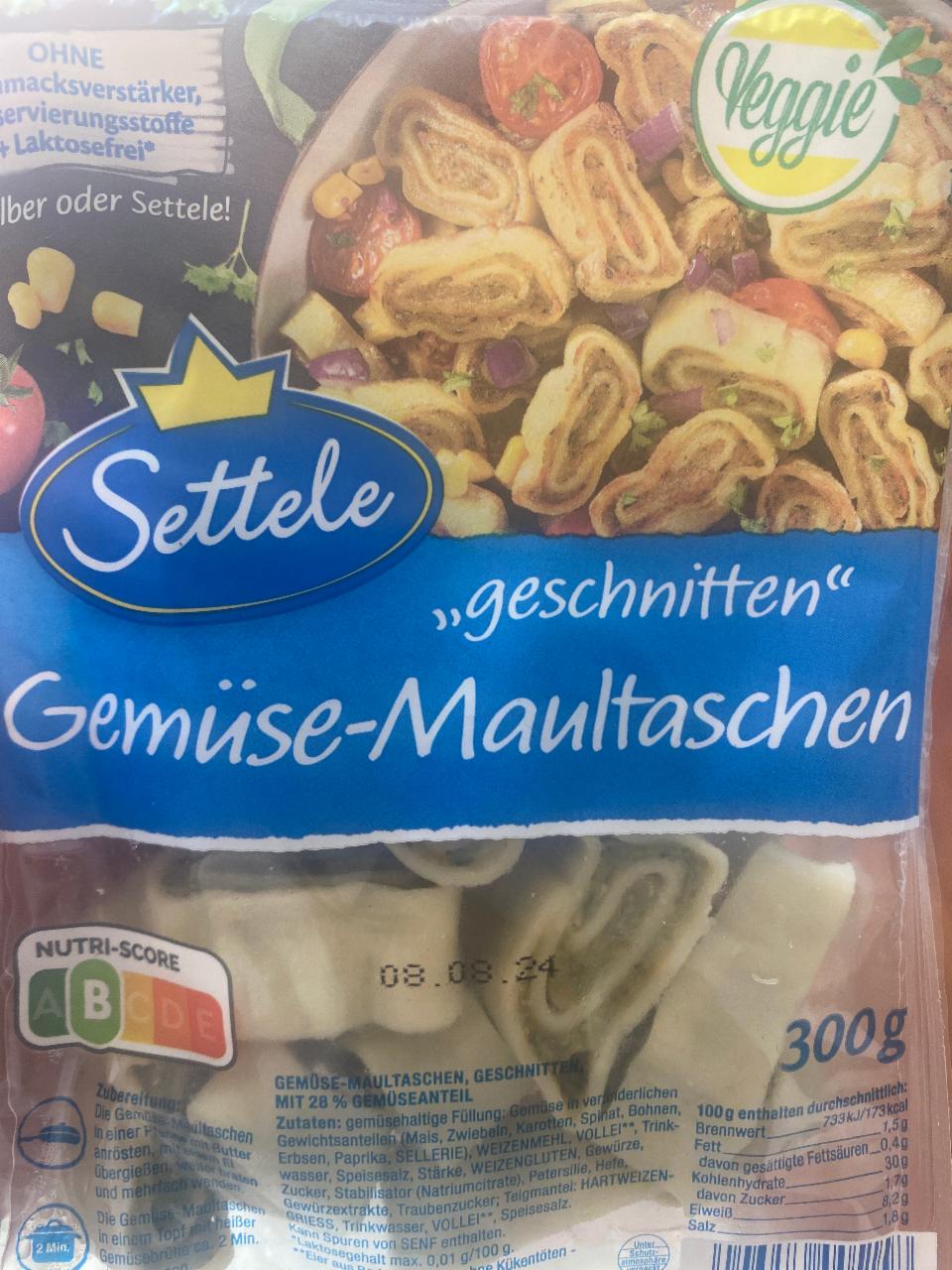 Фото - Geschnitten Gemüse- Maultaschen Settele