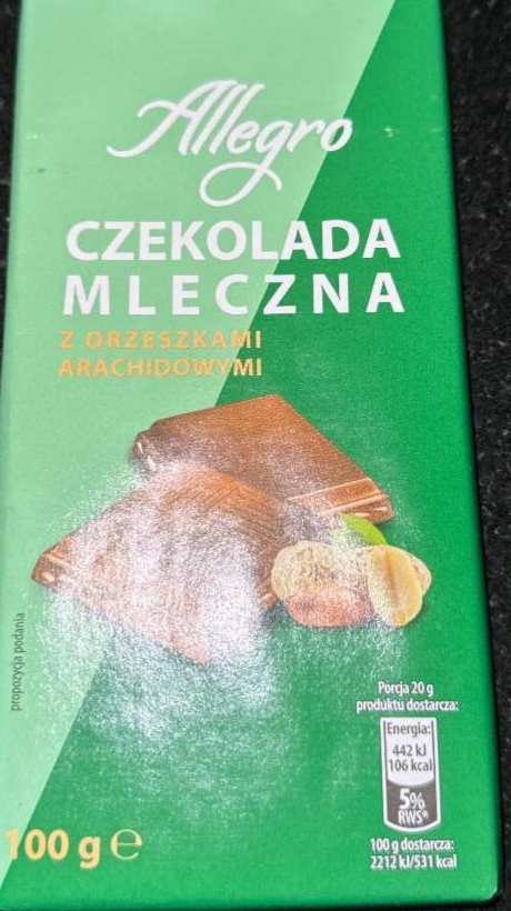 Фото - Сzekolada mleczna z orzechami arachidowymi Allegro