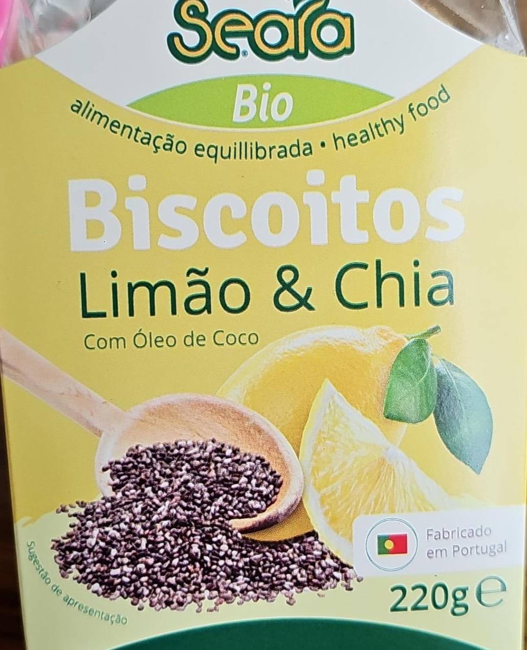 Фото - Biscoitos limão & chia bio Seara