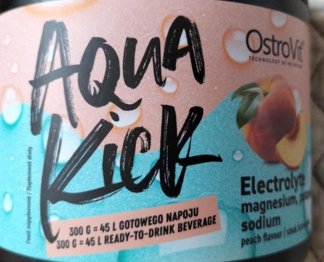 Фото - Aqua kick electrolyte magnesium potassium sodium peach flavour OstroVit