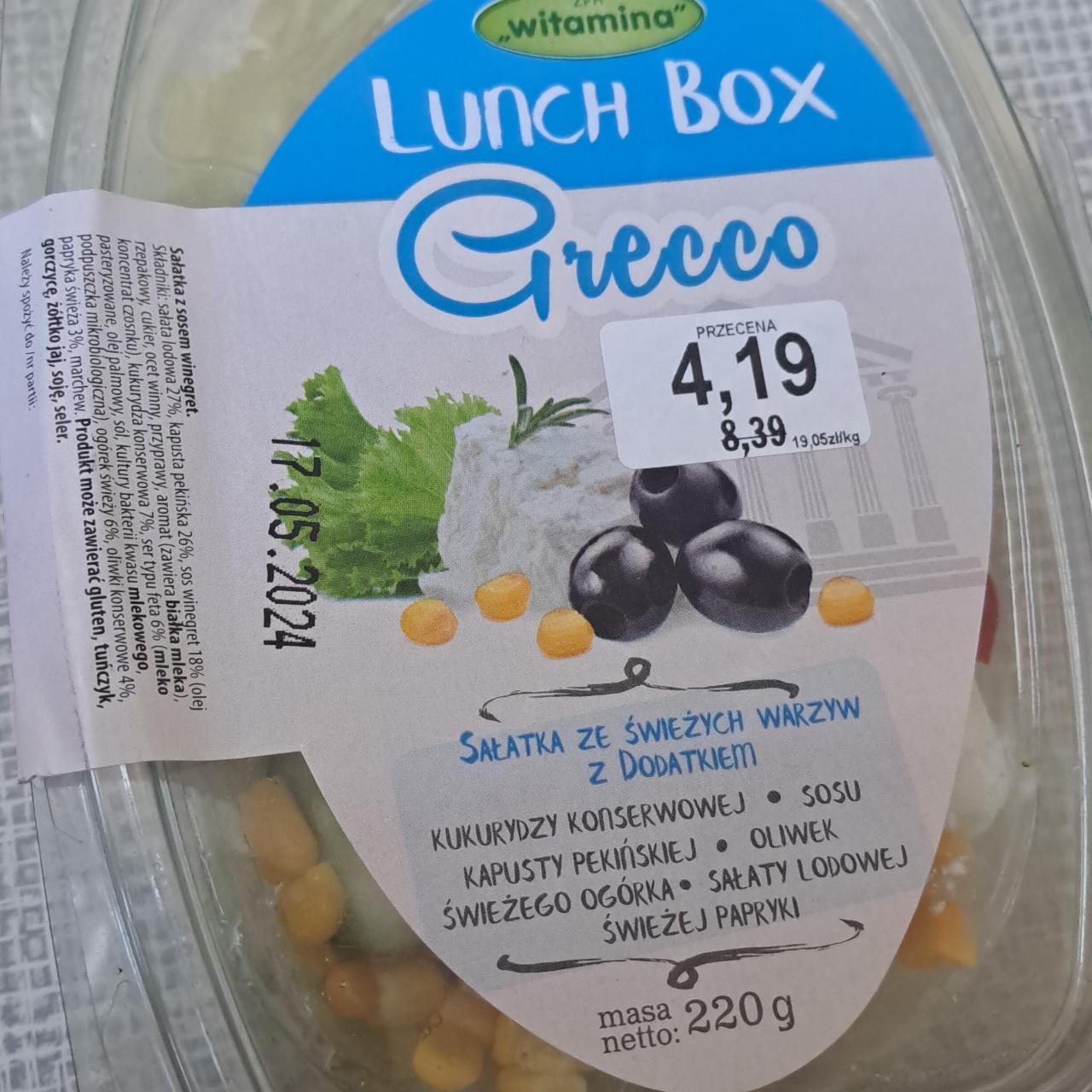 Фото - Lunch Box Grecco salatka s sosem winegret Witamina