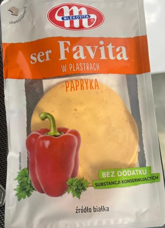 Фото - Ser Favita w plastrach papryka Mlekovita