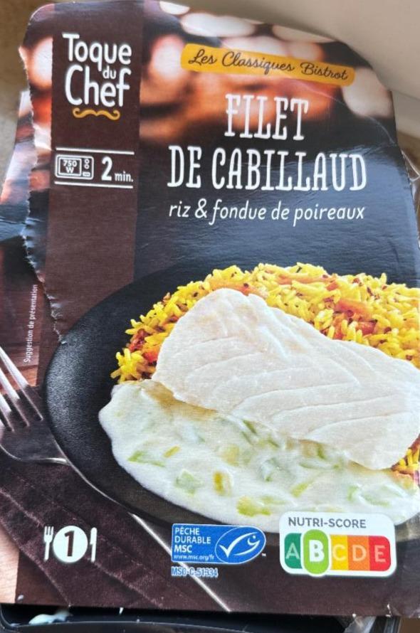 Фото - Filet de cabillaud riz et fondue de poireaux Toque du Chef