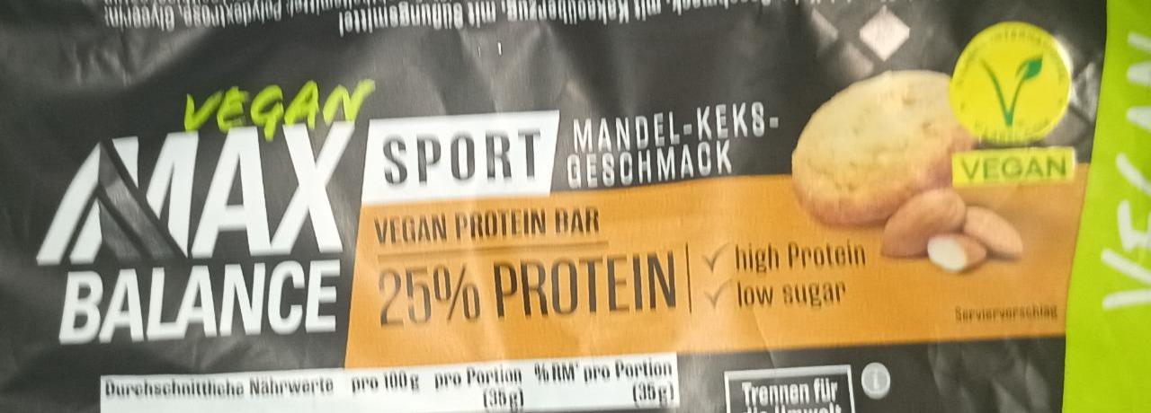 Фото - Батончик протеїновий Vegan Protein Bar Max Balance