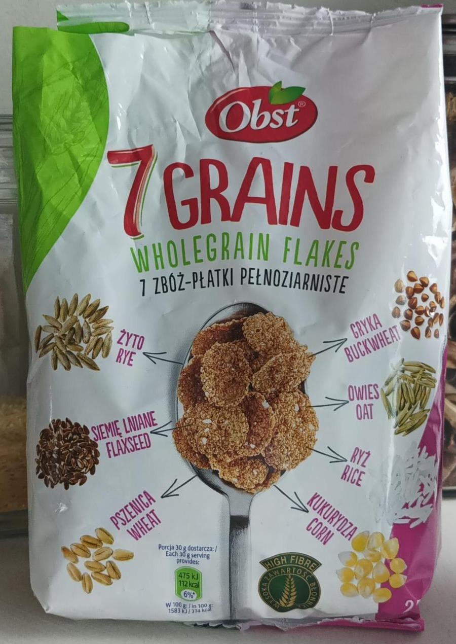 Фото - Płatki pełnoziarniste 7 zbóż 7 grains Obst