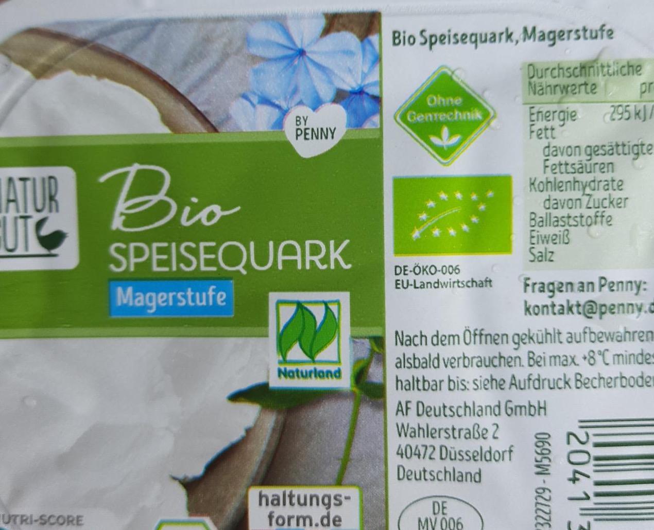 Фото - Naturgut Bio Speisequark Magerstufe Penny