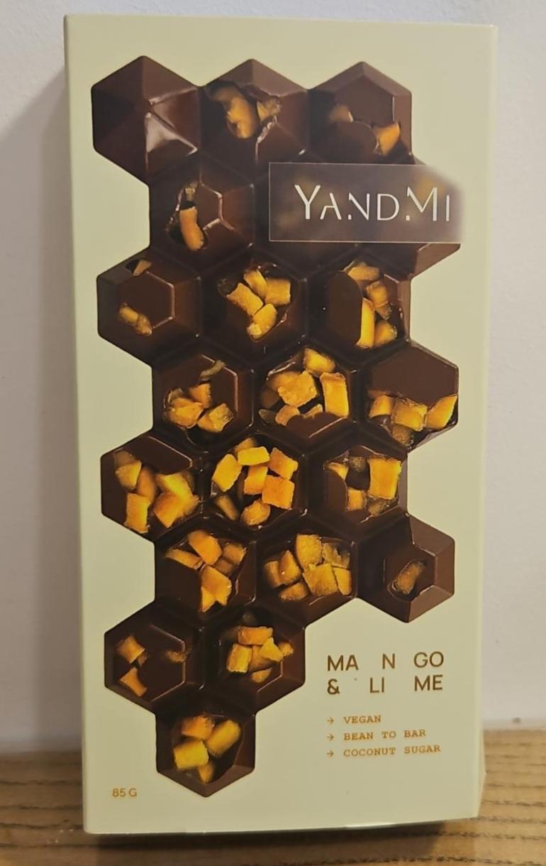 Фото - Шоколад 72% Mango & Lime Vegan Yandmi