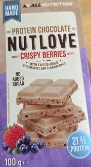 Фото - Nutlove protein chocolate crispy berries Allnutrition