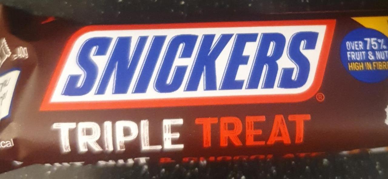 Фото - Шоколадний батончик Triple Treat Multipack Fruit & Nut Multipack Snickers