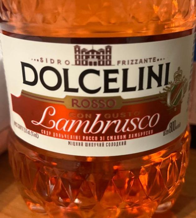 Фото - Сидр 7.5% солодкий шипучий міцний rosso con gusto lambrusko Dolcelini