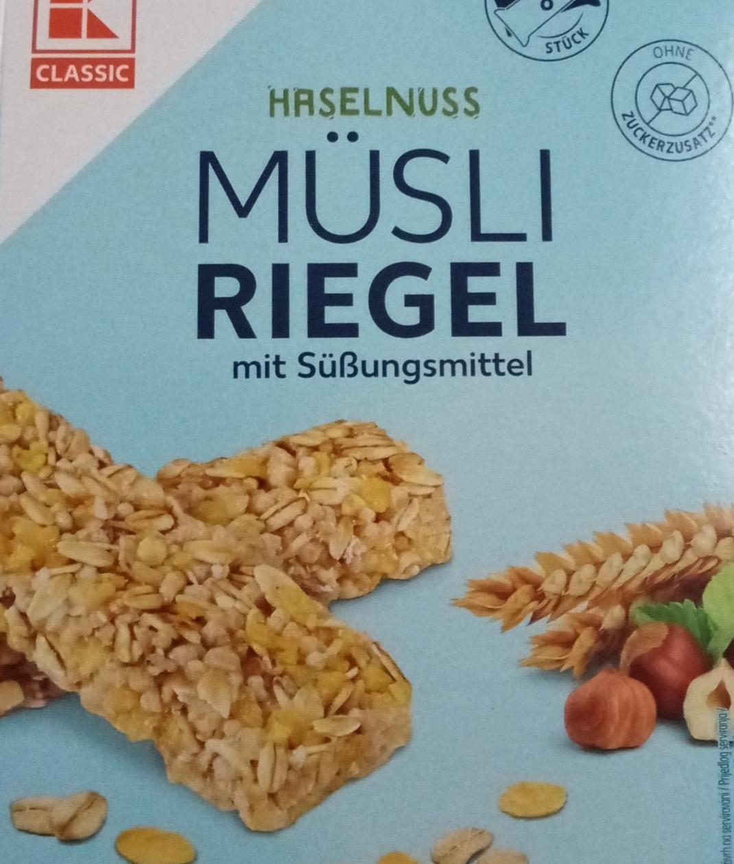 Фото - Müsli riegel mit süßungsmittel haselnuss K-Classic