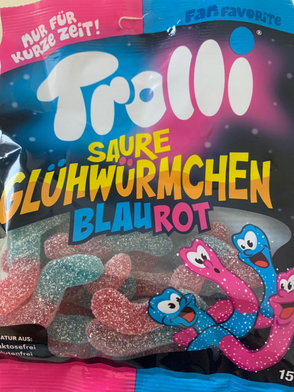 Фото - Saure Gluhwurmchen Blaurot Trolli