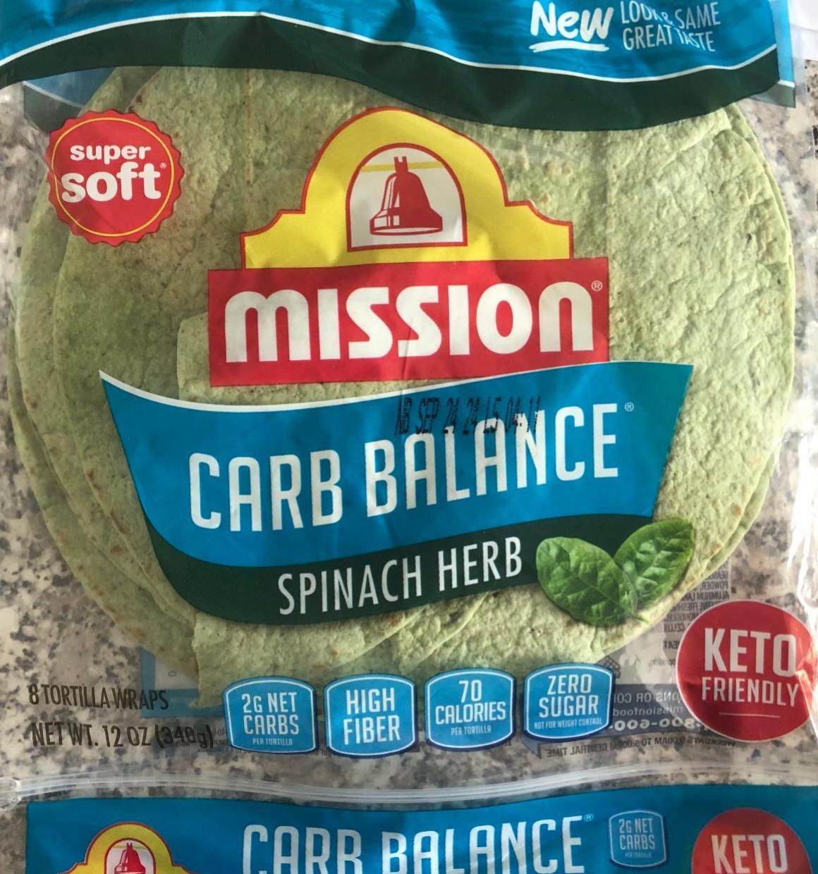 Фото - Carb balance spinach herb Mission