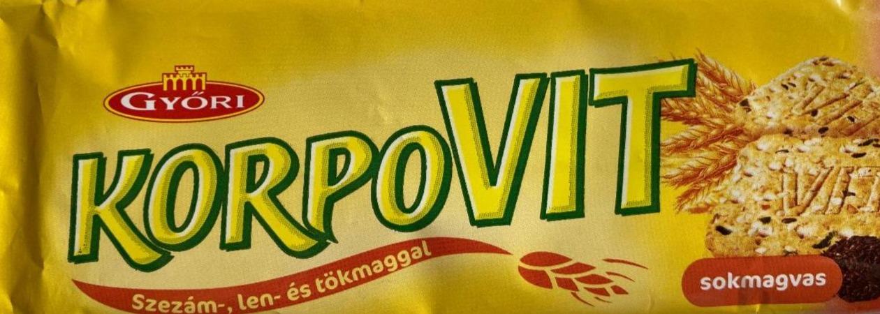 Фото - Печиво Korpovit з насінням льону, кунжуту і гарбуза Győri