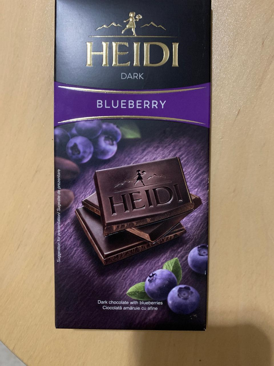 Фото - Шоколад чорний з лохиною Dark Chocolate with Blueberries Heidi