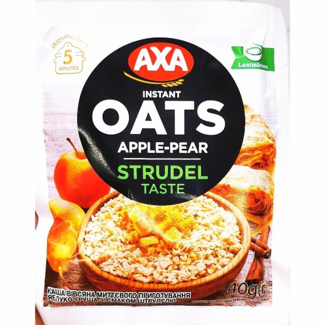 Фото - Каша вівсяна зі смаком штруделя instant oats apple-pear strudel Axa Аха