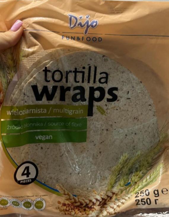 Фото - Tortilla wraps wieloziarnista / multigrain vegan Dijo