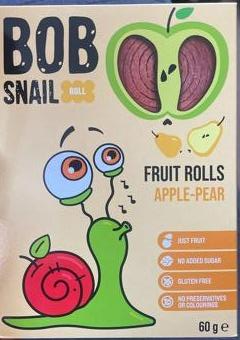 Фото - Цукерки фруктові натуральні apple-pear rolls Bob Snail