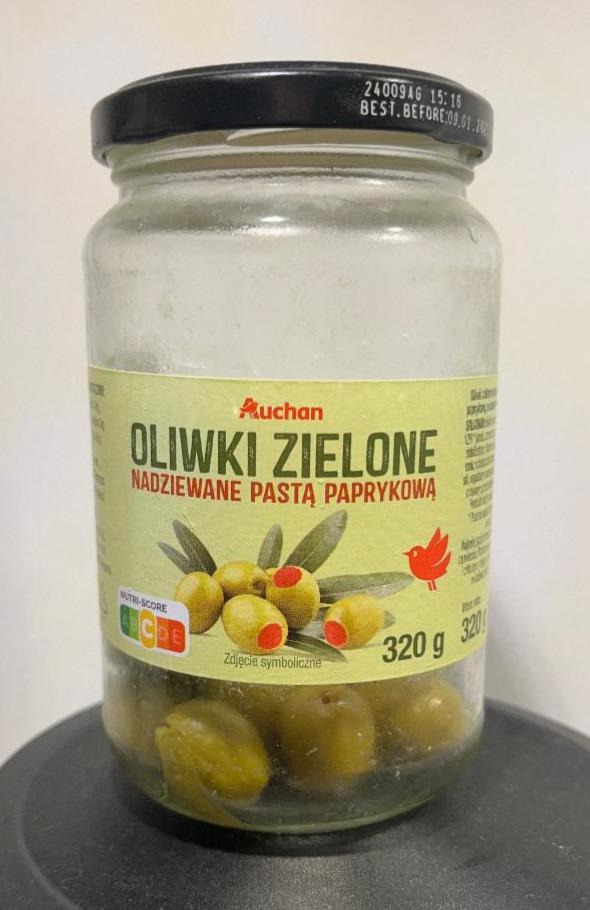 Фото - Oliwki zielone nadziewane pasta paprykowa Auchan