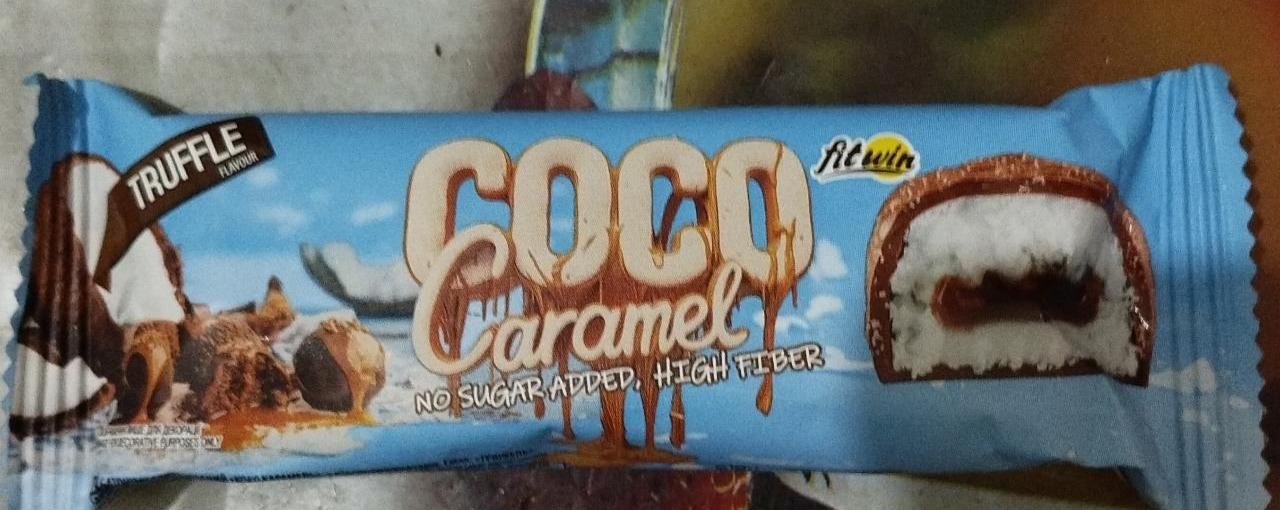 Фото - Батончик глазурований Coco Caramel з начинкою трюфель Fitwin