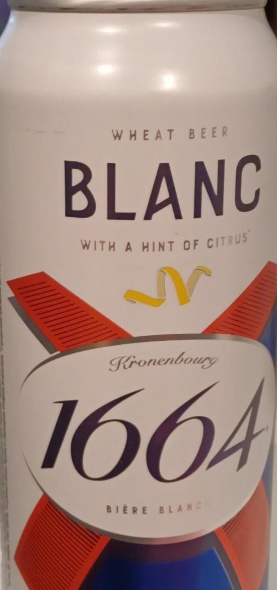 Фото - Пиво спеціальне 4.8% світле пшеничне пастеризоване blanc Kronenbourg 1664