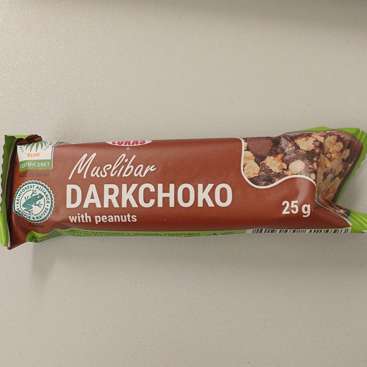 Фото - Цукерки Muslibar DARKCHOKO with peanuts Lukas