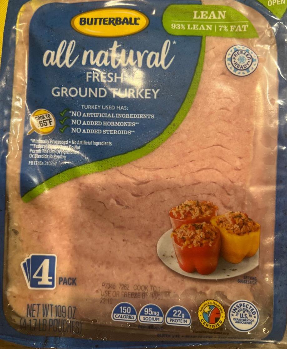 Фото - All natural fresh ground turkey Butterball