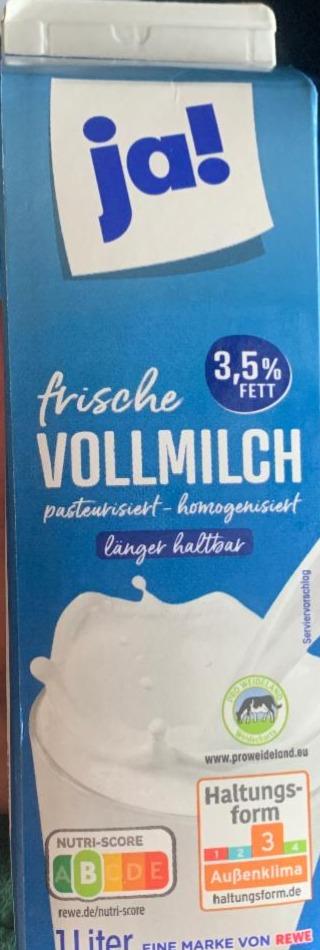 Фото - Молоко 3.5% Frische Vollmilch Ja!