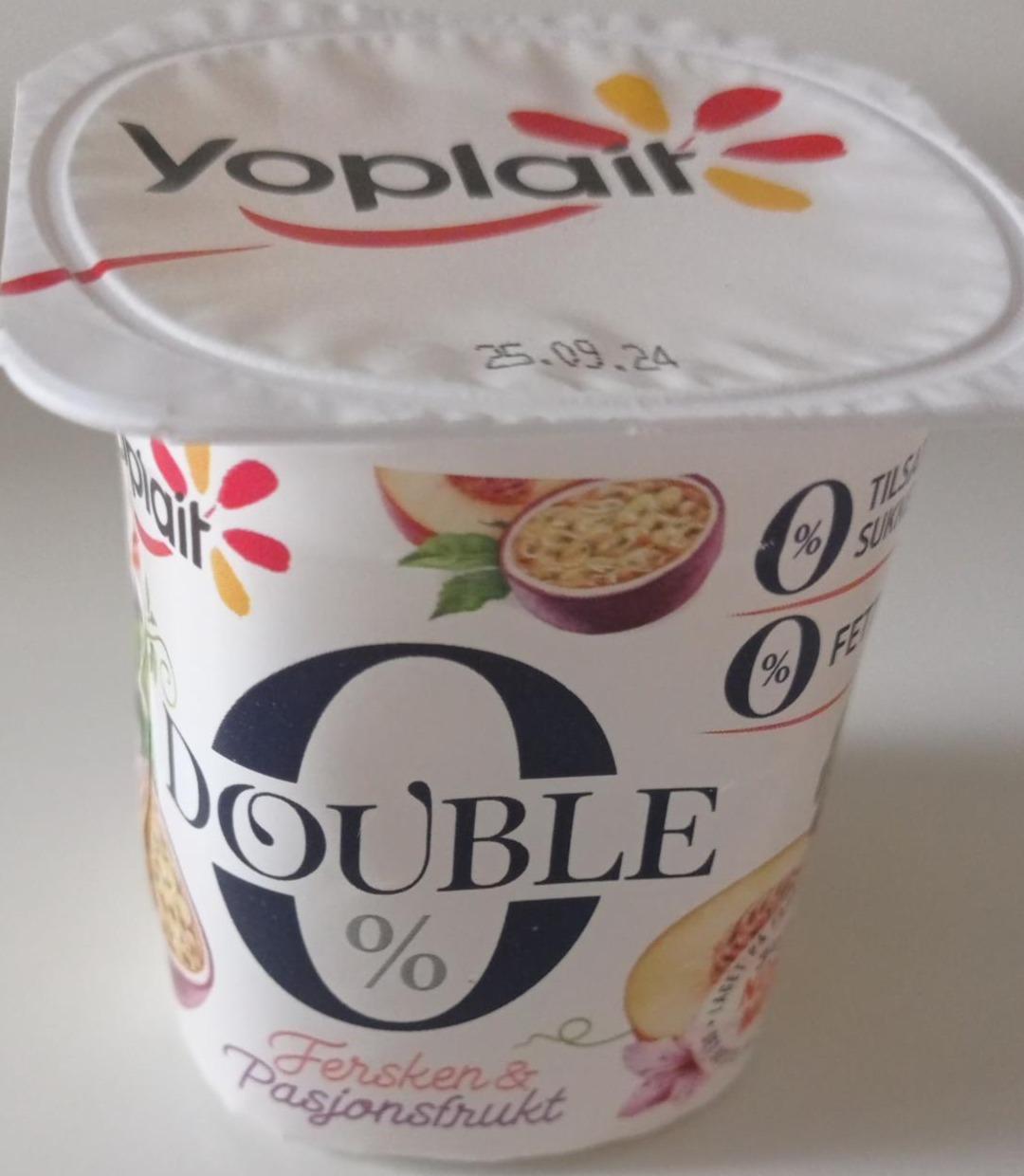 Фото - Double 0% Fersken & Pasjonsfrukt Fruktyoghurt Yoplait