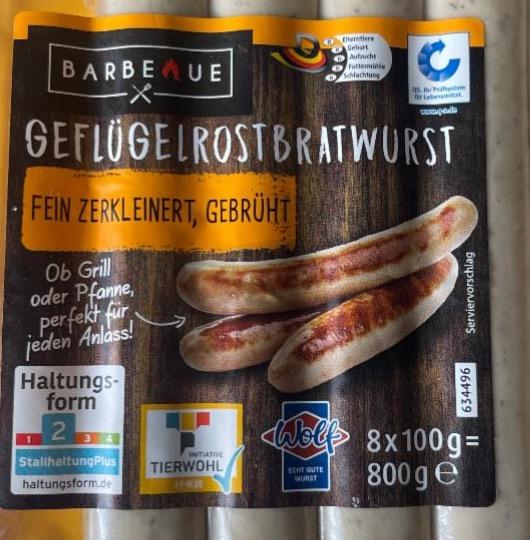 Фото - Geflügelrostbratwurst fein zerkleinert gebruht Barbeaue