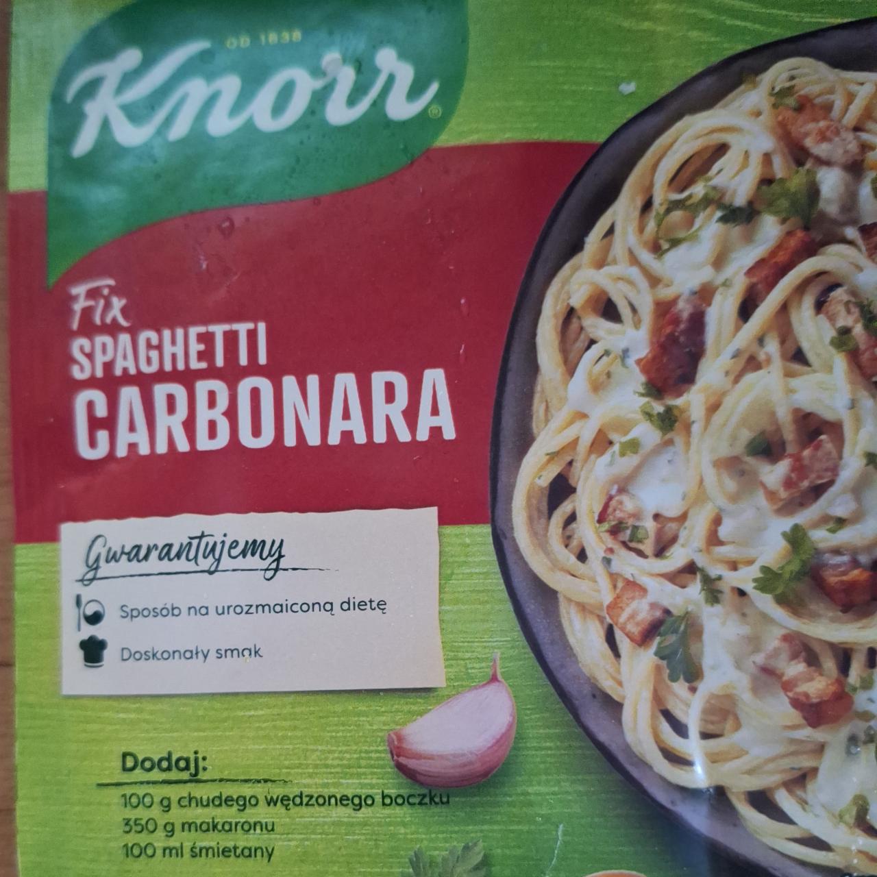 Фото - Fix Spaghetti Carbonarra Knorr