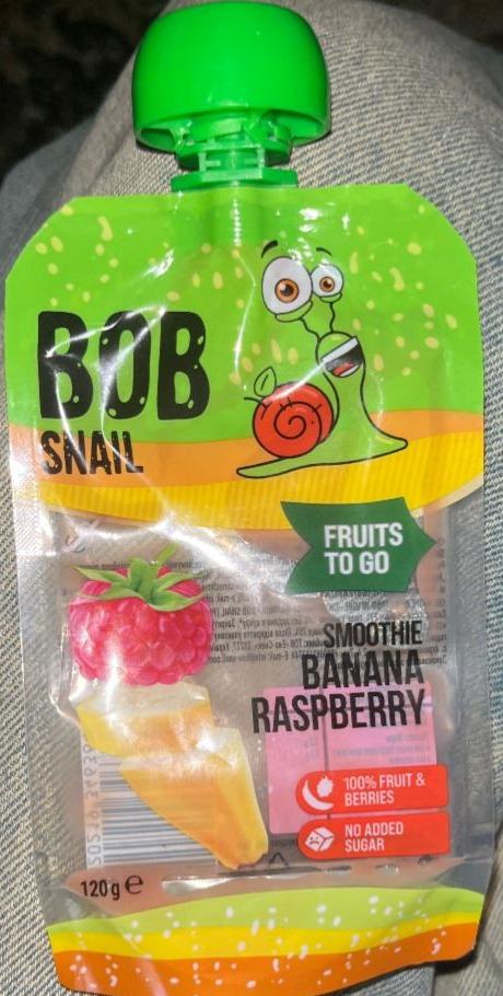 Фото - Пюре фруктово-ягідне Smoothie Banana Raspberry Bob Snail