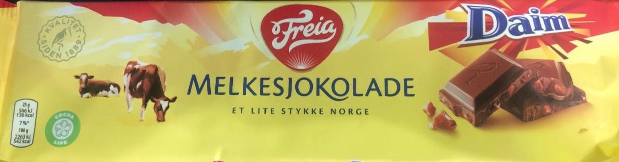 Фото - Melkesjokolade et lite stykke norge daim Freia