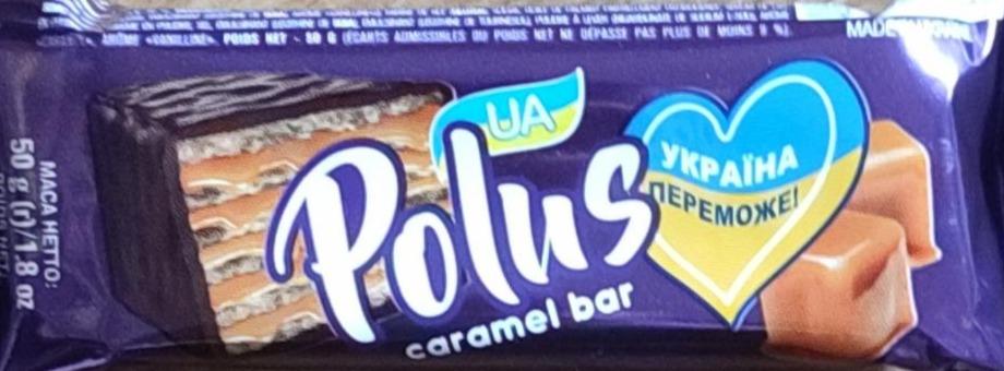 Фото - Батончик вафельний глазурований з ароматом карамель Caramel Bar Polus