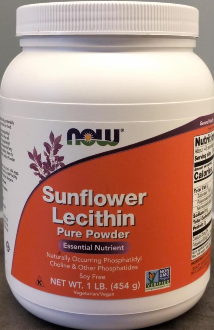 Фото - Sunflower Lecithin Pure Powder Now Foods