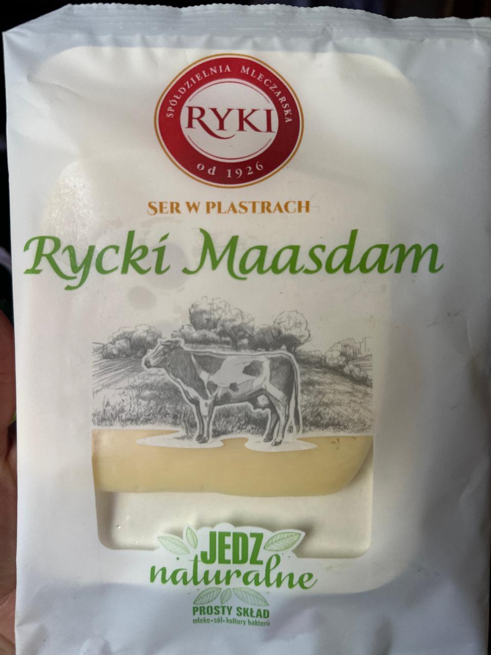 Фото - Сир напівтвердий Маасдам Rycki Maasdam Ryki