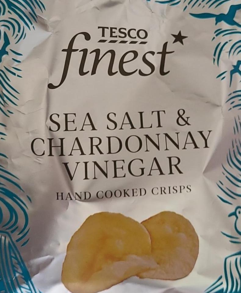 Фото - Crips finest sea salt & Chardonnay vinegar Tesco Finest