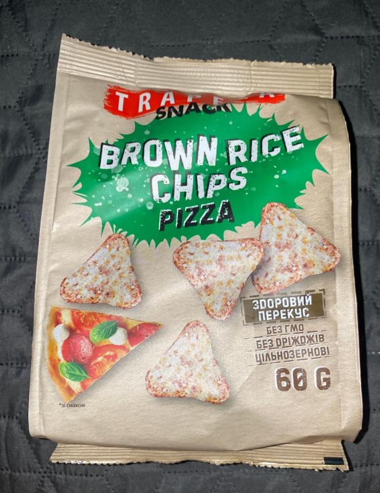 Фото - Чіпси рисові зі смаком паприки Brown Rice Chips Pizza Trapeza