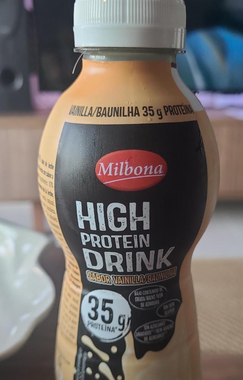 Фото - Напій протеїновий молочний High Protein Drink Vanilla Milbona