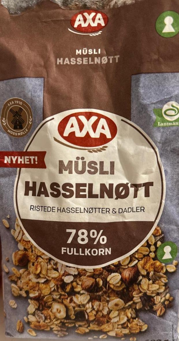 Фото - Müsli Hasselnøtt 78% Axa