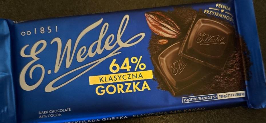 Фото - Klasyczna gorzka czekolada 64% E.Wedel