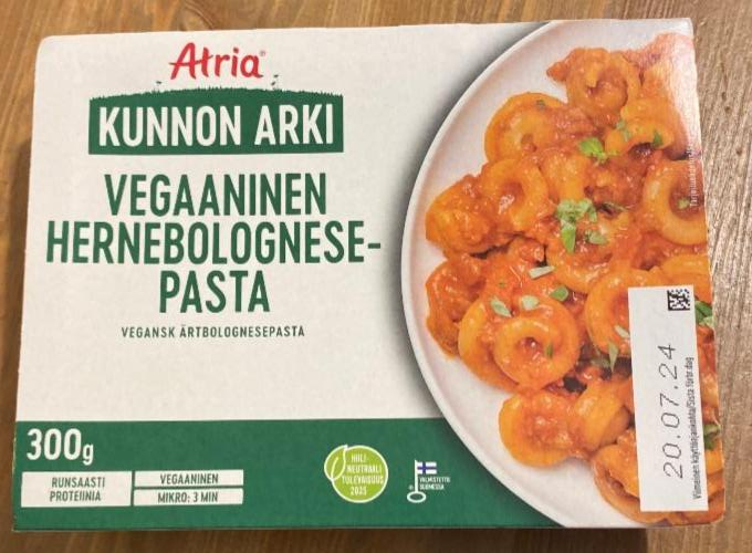 Фото - Kunnon arki vegaaninen hernebolognesepasta Atria