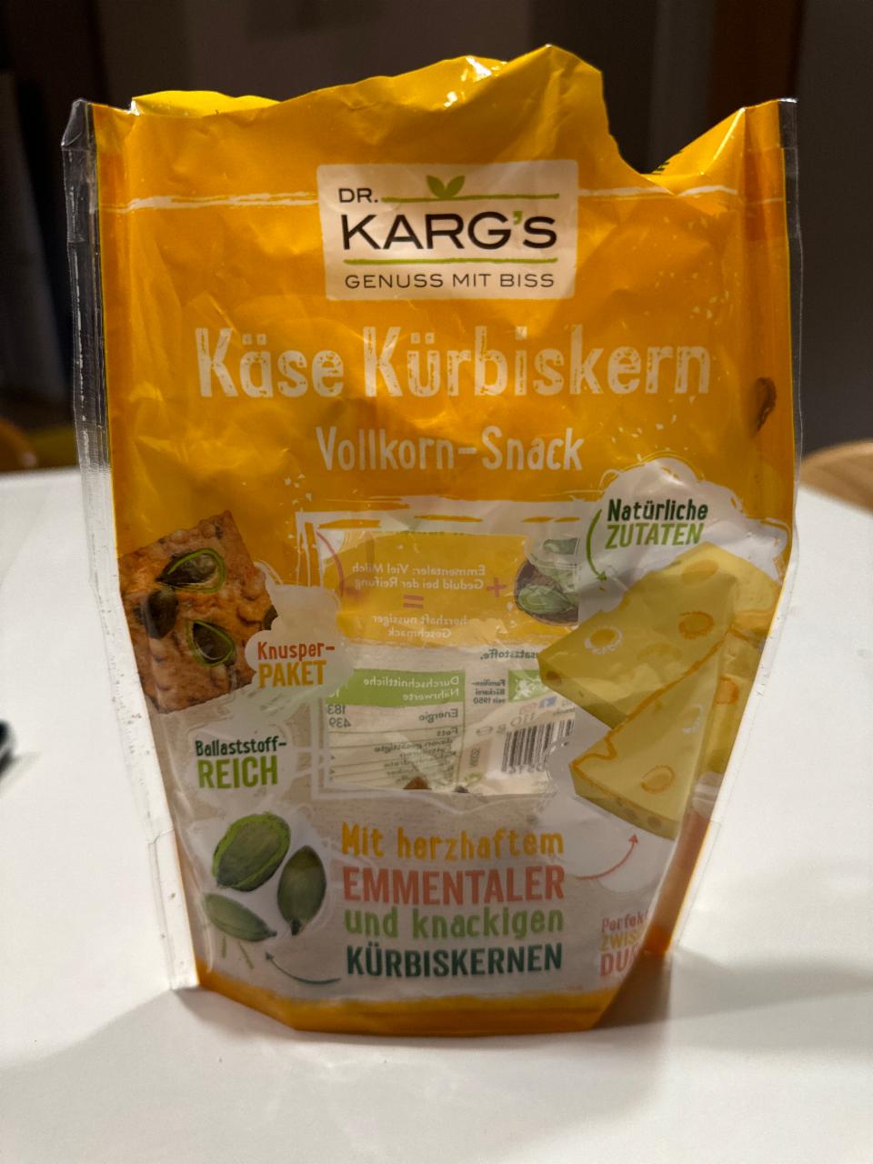 Фото - Käse kürbiskern vollkorn-snack Karg's