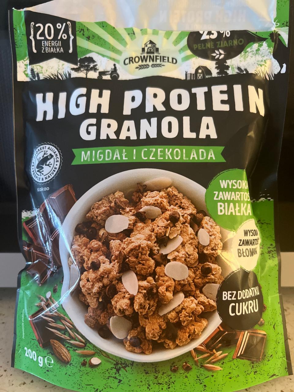 Фото - Granola migdal i czakolada High Protein Crownfield